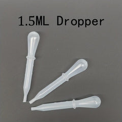 20pcs Disposable Plastic Transfer Pipettes 1.5ml Liquid Droppers Lab Science Art