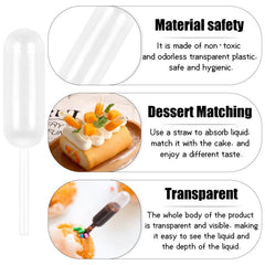 100PCS Plastic Squeeze Transfer Pipettes Mini Straws Liquid Transfer Pipettes
