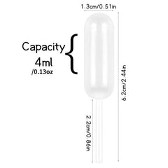 100PCS Plastic Squeeze Transfer Pipettes Mini Straws Liquid Transfer Pipettes