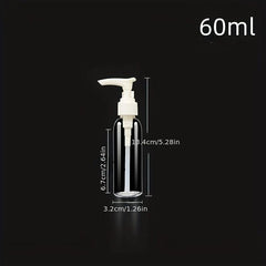 3pcs Clear Pump Bottle 30-300ml Plastic Lotion Dispenser Refillable Travel