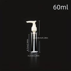 3pcs Clear Pump Bottle 30-300ml Plastic Lotion Dispenser Refillable Travel