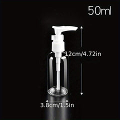 3pcs Clear Pump Bottle 30-300ml Plastic Lotion Dispenser Refillable Travel