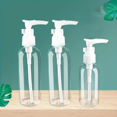 3pcs Clear Pump Bottle 30-300ml Plastic Lotion Dispenser Refillable Travel