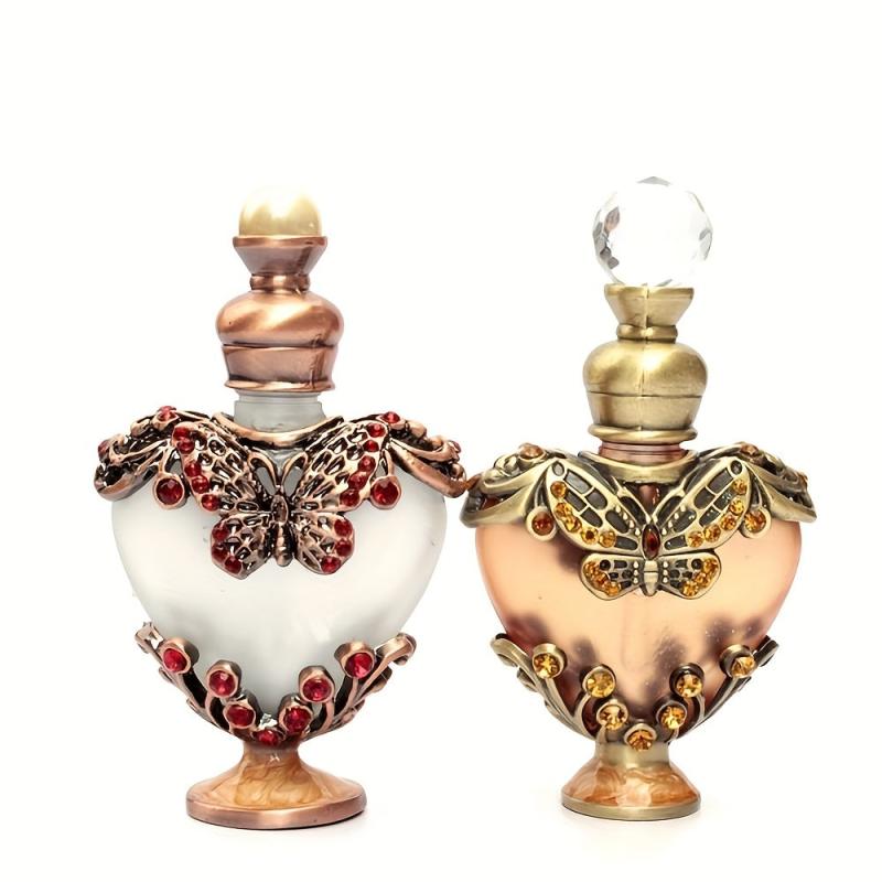 10ML Portable Perfume Bottle Heart Shaped Rhinestone Makeup Essential