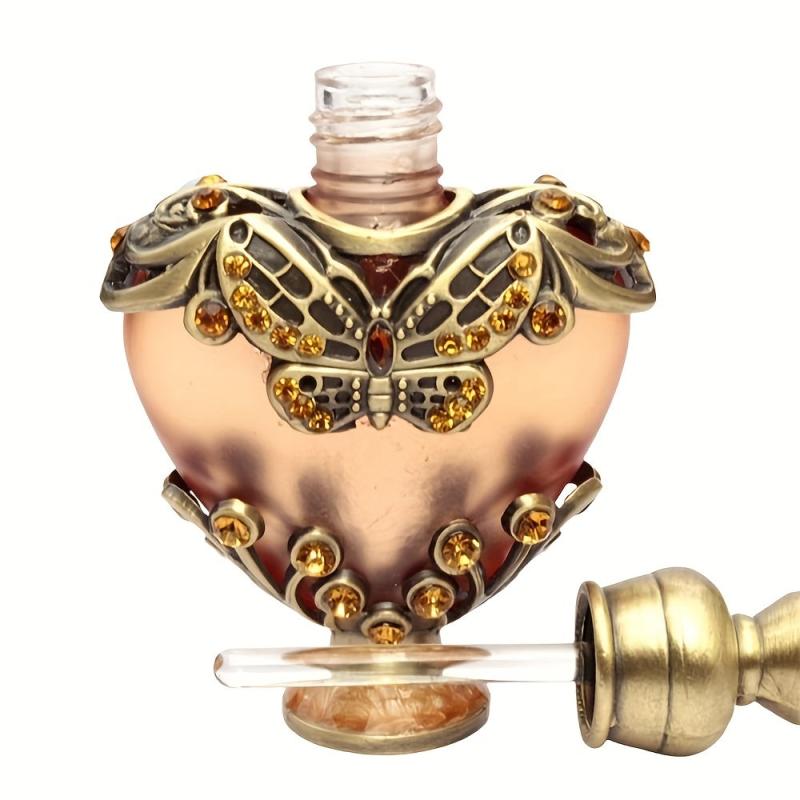 10ML Portable Perfume Bottle Heart Shaped Rhinestone Makeup Essential