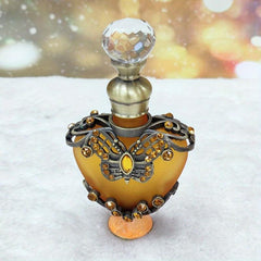 10ML Portable Perfume Bottle Heart Shaped Rhinestone Makeup Essential