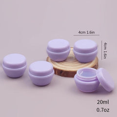 Travel Cream Jars with Lids for Toiletries Salves Lotion - Set of 5
