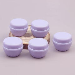 Travel Cream Jars with Lids for Toiletries Salves Lotion - Set of 5