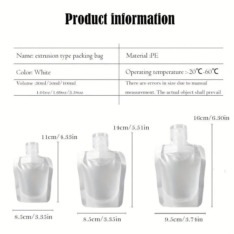 Travel Makeup & Skincare Packing Bag 30ml 50ml 100ml