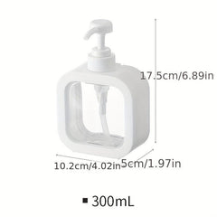 Clear Plastic Lotion Dispenser Pump Bottle, 300ml 500ml