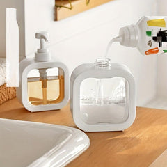 Clear Plastic Lotion Dispenser Pump Bottle, 300ml 500ml