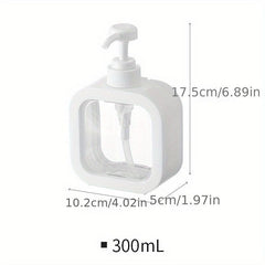 Clear Plastic Lotion Dispenser Pump Bottle, 300ml 500ml