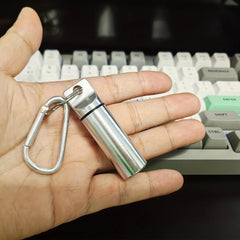 Aluminum Pill Case Keychain Waterproof Travel Container