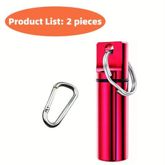 Aluminum Pill Case Keychain Waterproof Travel Container