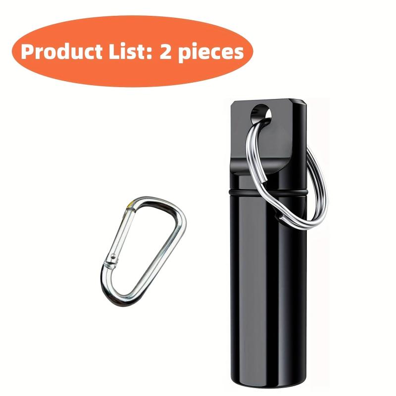 Aluminum Pill Case Keychain Waterproof Travel Container