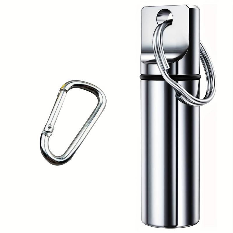 Aluminum Pill Case Keychain Waterproof Travel Container