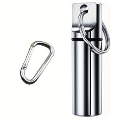 Aluminum Pill Case Keychain Waterproof Travel Container