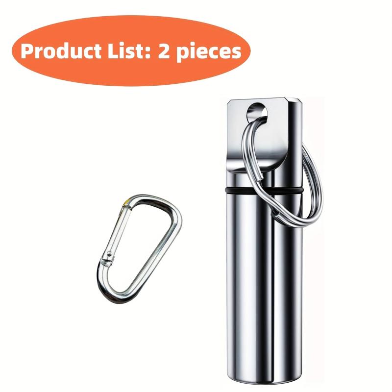 Aluminum Pill Case Keychain Waterproof Travel Container