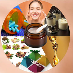 Amber Glass Jars Cosmetic Lotion Containers with Liners and Lids