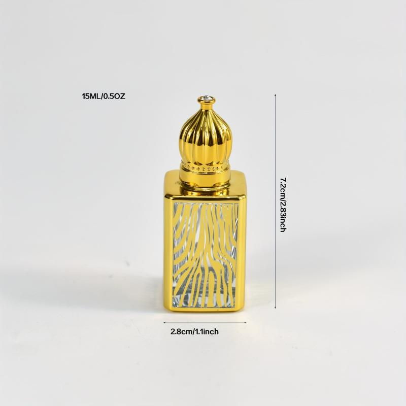 15ml Vintage Roller Bottle Crown Cap Empty Perfume Essential Oil