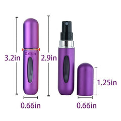 Portable Refillable Perfume Bottle 5ml Travel Friendly Scent Pump