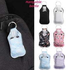 Refillable Travel Bottle and Keychain Holder for Lotion Soap Cleaning Liquids