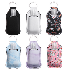 Refillable Travel Bottle and Keychain Holder for Lotion Soap Cleaning Liquids