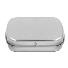 Empty Metal Tin Flip Storage Box Organizer Silver for Money Coin Key 1pc