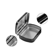 Empty Metal Tin Flip Storage Box Organizer Silver for Money Coin Key 1pc