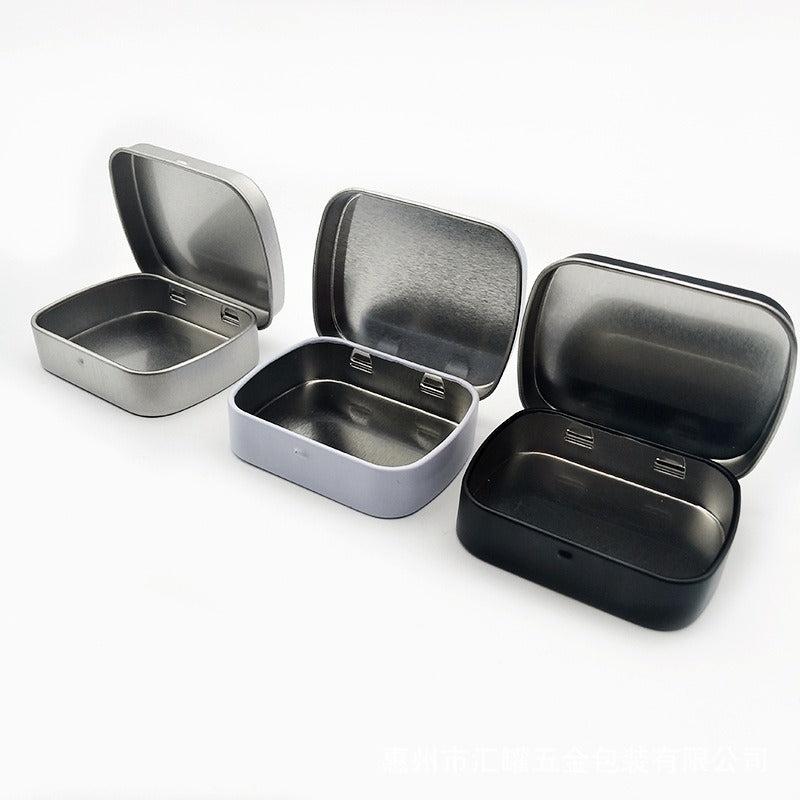 Empty Metal Tin Flip Storage Box Organizer Silver for Money Coin Key 1pc
