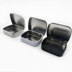Empty Metal Tin Flip Storage Box Organizer Silver for Money Coin Key 1pc