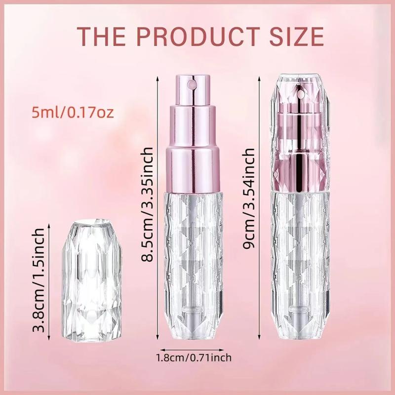 5ml Perfume Spray Bottle Fine Mist Refillable Travel Friendly Cosmetic Atomizer