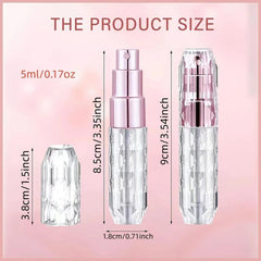5ml Perfume Spray Bottle Fine Mist Refillable Travel Friendly Cosmetic Atomizer