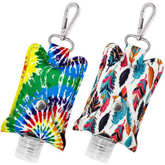 Leak Proof Refillable Travel Bottles with Keychain Holder 2oz Squeeze Bottles