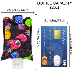 Leak Proof Refillable Travel Bottles with Keychain Holder 2oz Squeeze Bottles