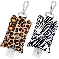 Leak Proof Refillable Travel Bottles with Keychain Holder 2oz Squeeze Bottles