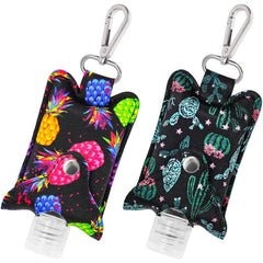 Leak Proof Refillable Travel Bottles with Keychain Holder 2oz Squeeze Bottles