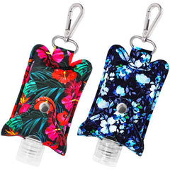 Leak Proof Refillable Travel Bottles with Keychain Holder 2oz Squeeze Bottles