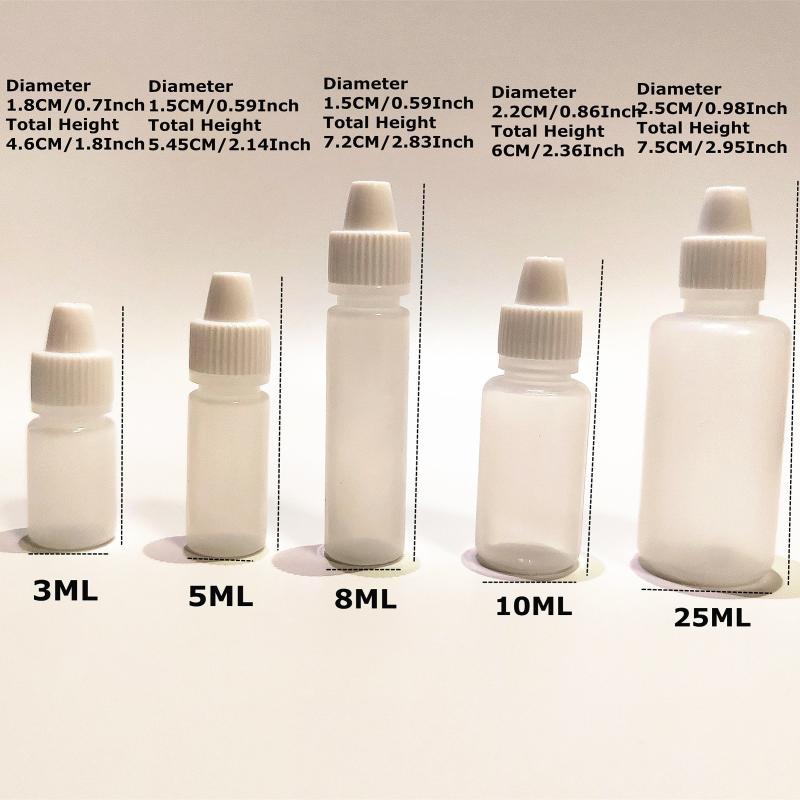 3ML-25ML Transparent PE Squeeze Bottle for Tattoo Liquid Me