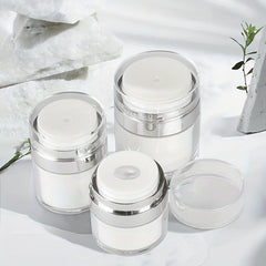 Cream Jar Vacuum Bottle Airless Pump Jar Cosmetic Container Portable Refillable