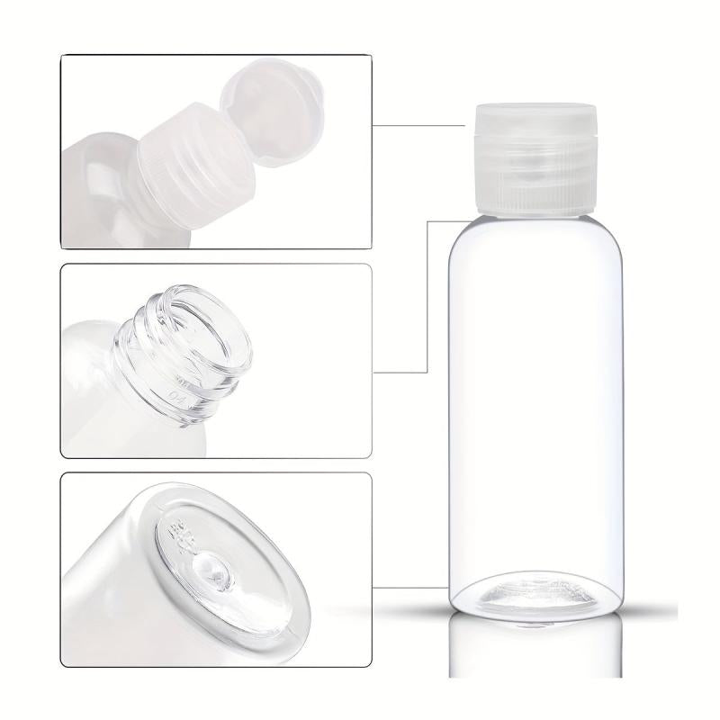 2pcs Refillable Bottles 10ml-120ml Empty Plastic Travel Shampoo Bottle