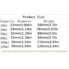 2pcs Refillable Bottles 10ml-120ml Empty Plastic Travel Shampoo Bottle