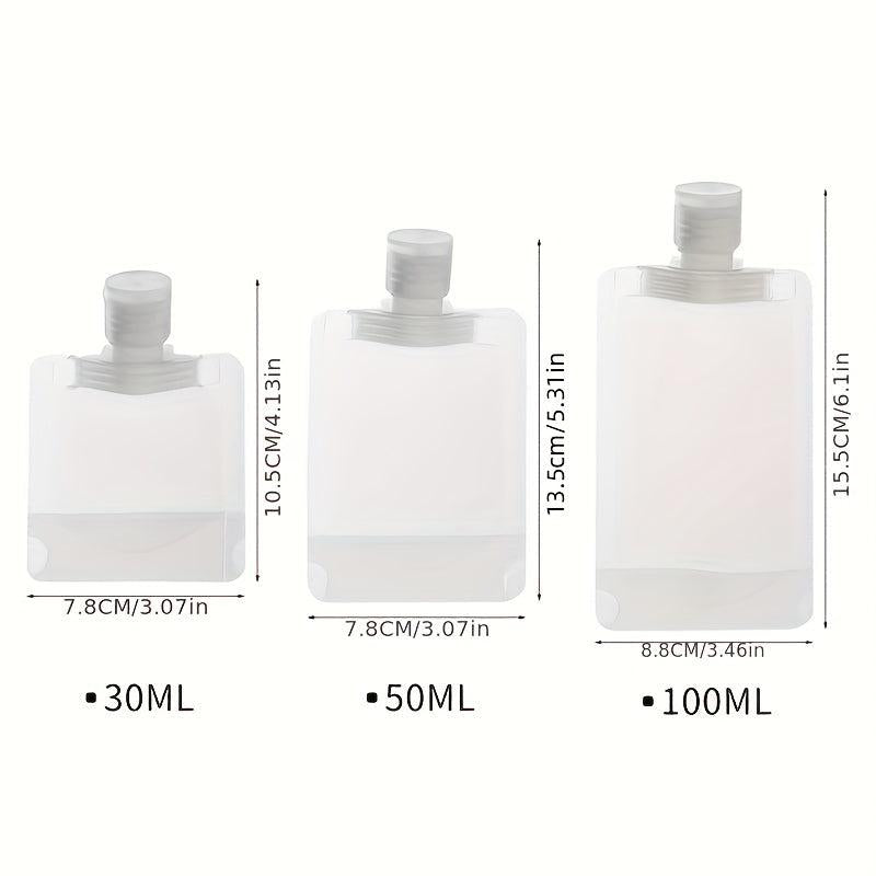 10Pcs Travel Size Squeeze Pouch Makeup Bags for Toiletry