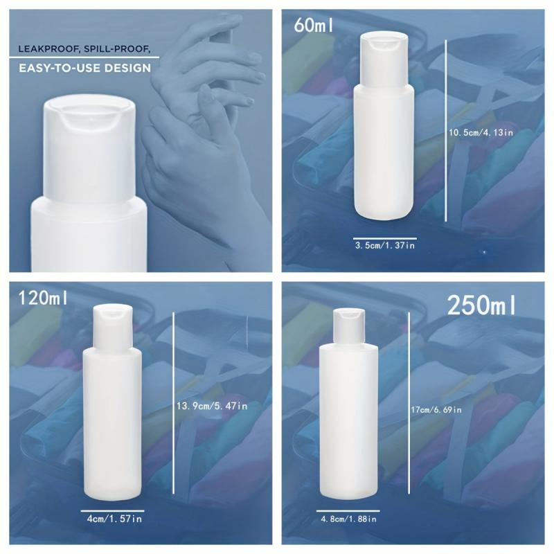 Plastic Refillable Bottles with Disc Top Caps