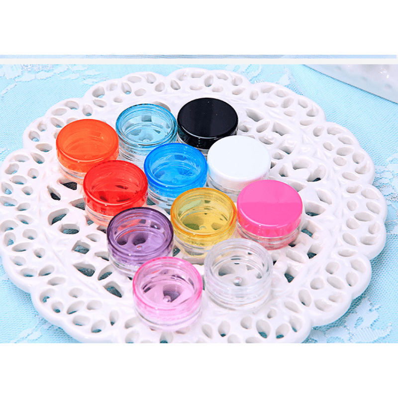 5g Clear Plastic Round Jars - Cosmetic Lotion Cream Makeup Container