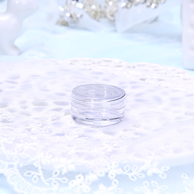 5g Clear Plastic Round Jars - Cosmetic Lotion Cream Makeup Container
