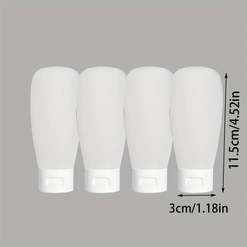 4pcs Travel Bottles Set Leak Proof Refillable Squeeze Cosmetic Sample Container
