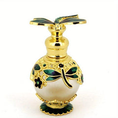 Dragonfly Cap Perfume Bottle Retro Butterfly Glass Empty Container
