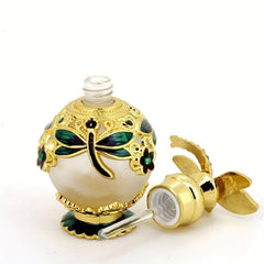 Dragonfly Cap Perfume Bottle Retro Butterfly Glass Empty Container