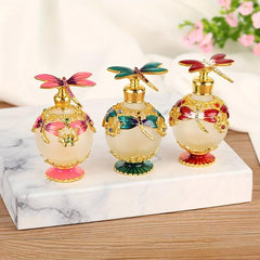 Dragonfly Cap Perfume Bottle Retro Butterfly Glass Empty Container